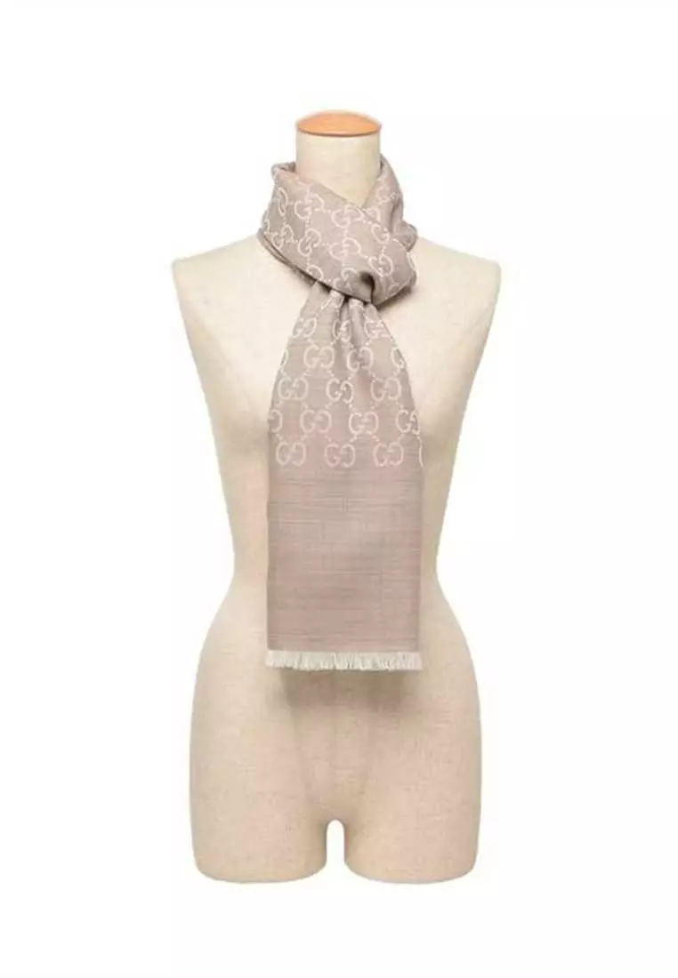 Large Signature Logo GGWEB Scarf/Wrap Beige 165904