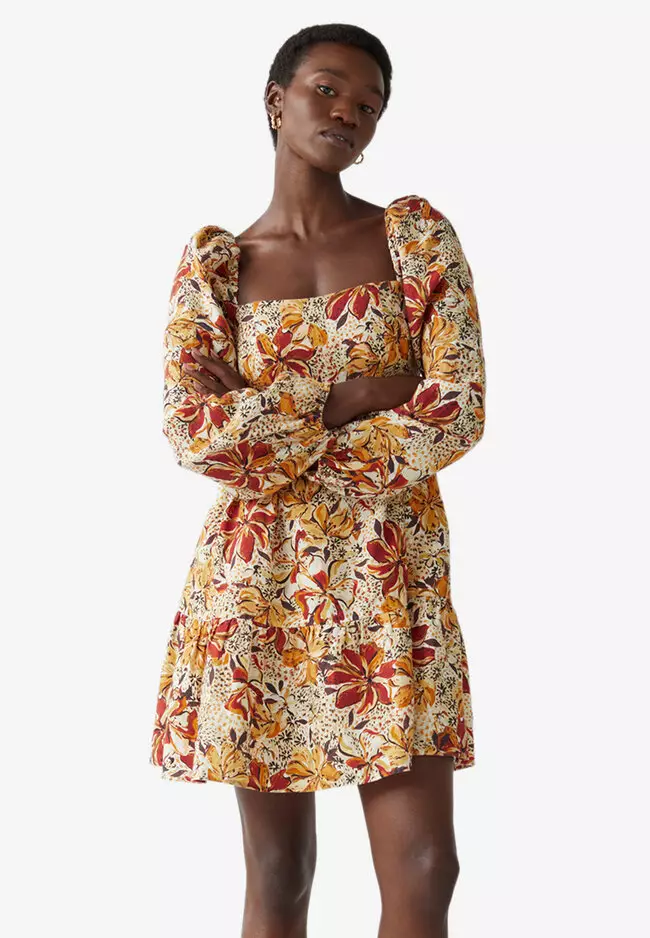 Printed shop linen dress