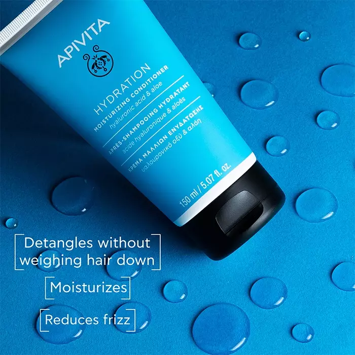 Apivita Hydration Moisturizing Conditioner 150 ml | Perawatan Conditioner Rambut Natural Non SLS Menghidrasi Mengatasi Rambut Kusut Sulit Diatur Mencegah Bercabang