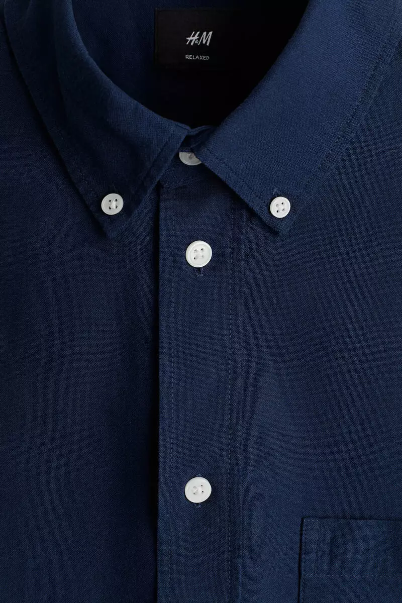 Relaxed Fit Short-sleeved Oxford shirt