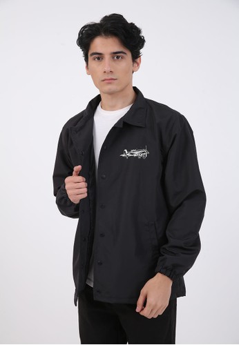 Men Coach Jacket Aviation Division Black