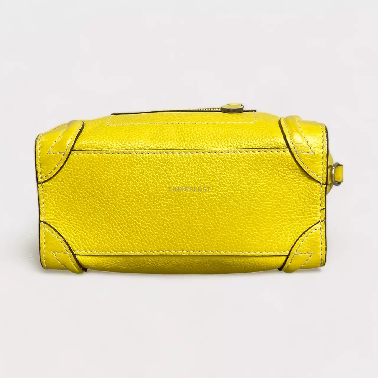 Jual Celine PRELOVED Celine Yellow Leather Nano Luggage Tote