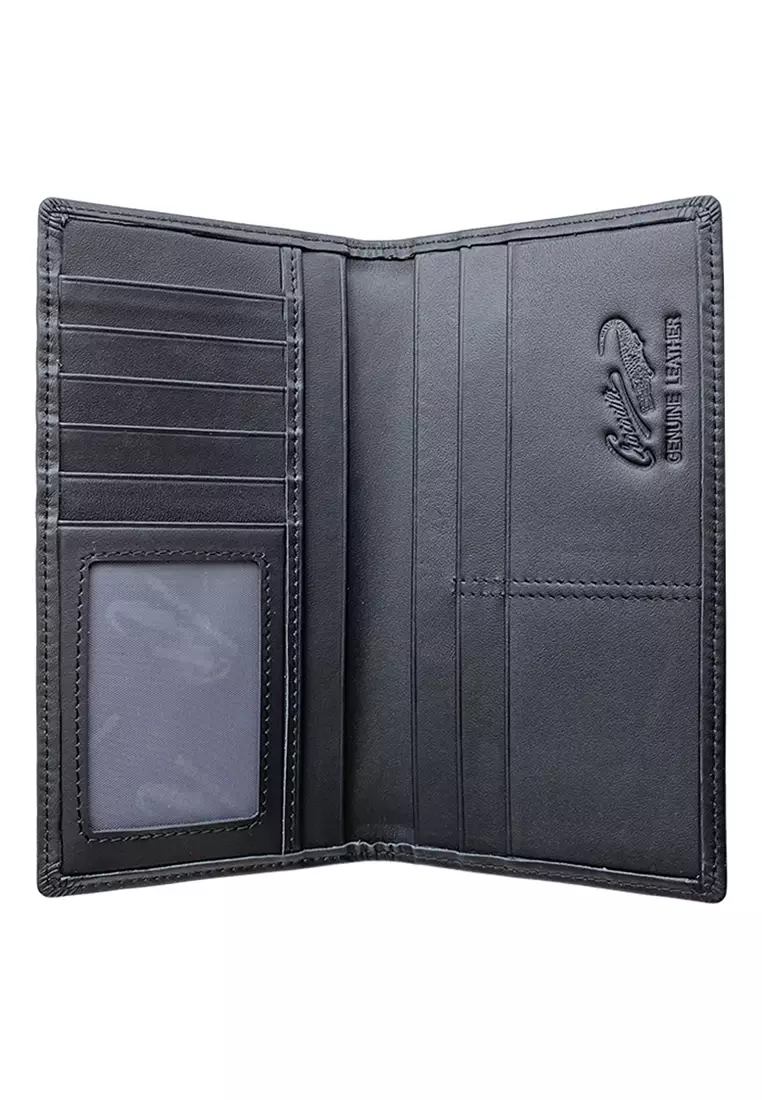 Crocodile 890BY Dompet Bi-fold Wallet Leather Kulit Original - Hitam