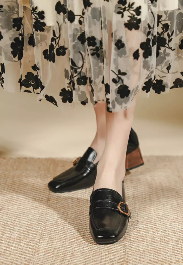 4CM Buckle Leather Loafer TE6988-5