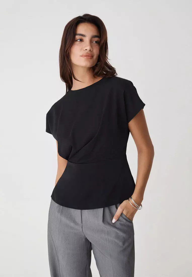 Bonnie Gathered Peplum Top