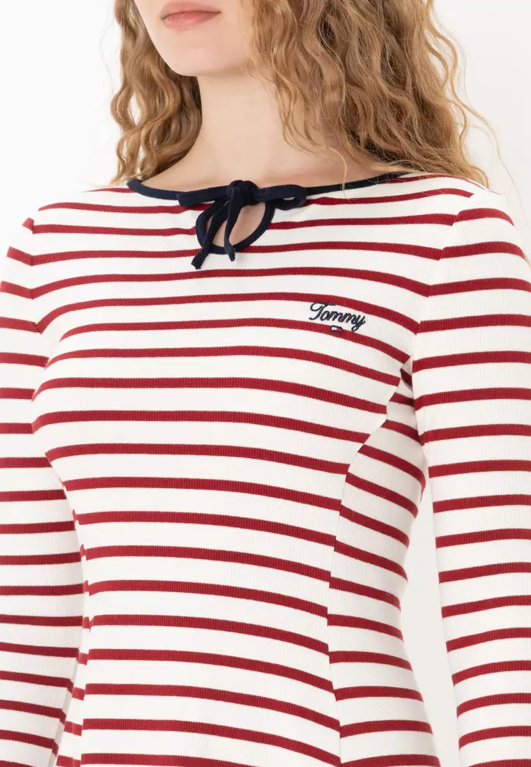 Buy Tommy Hilfiger Striped Teardrop Dress - Tommy Jeans Online | ZALORA  Malaysia
