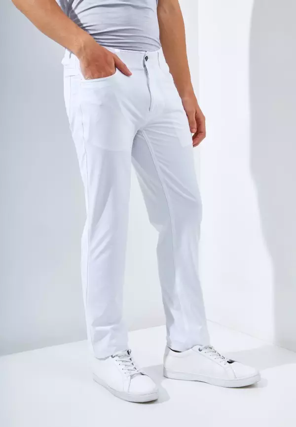 Jack Nicklaus Fox Celana Panjang Pria Slim Fit White