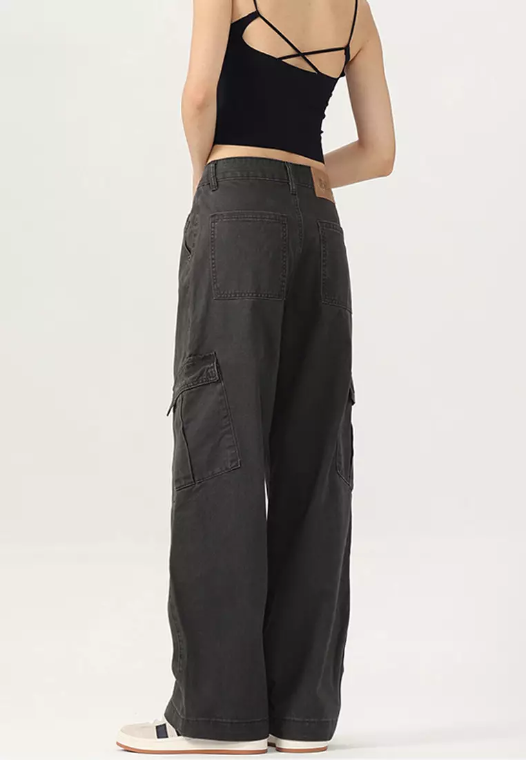 Pure Cotton Wide-legged Jeans LK-HHTS301