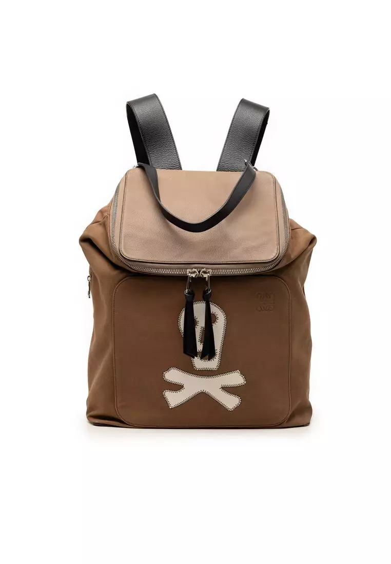 Buy LOEWE Pre-Loved Loewe Large Canvas Skull Goya Backpack  display picture 1