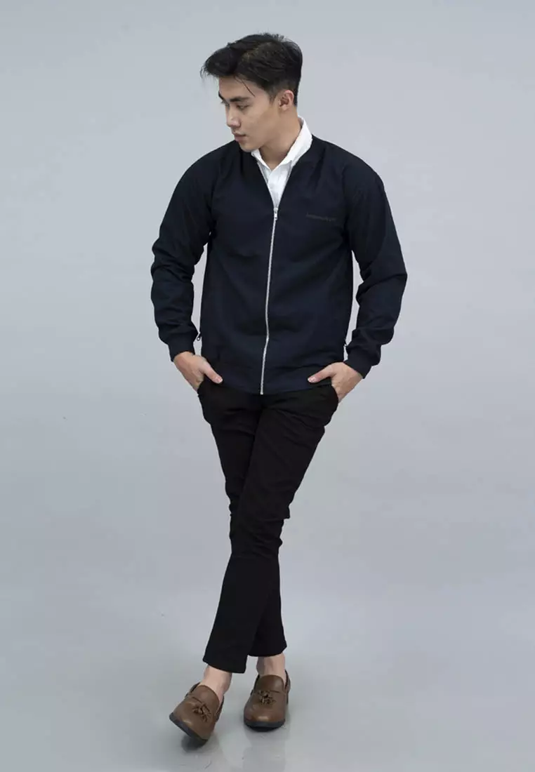 Houseofcuff Jaket Bomber Polos Windbreaker Navy