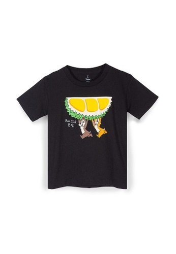 GOLDWOOD black DISNEY CHIP N DALE BAO JIAK T-SHIRT - KIDS - BLACK A3582KA8BE6AD7GS_1