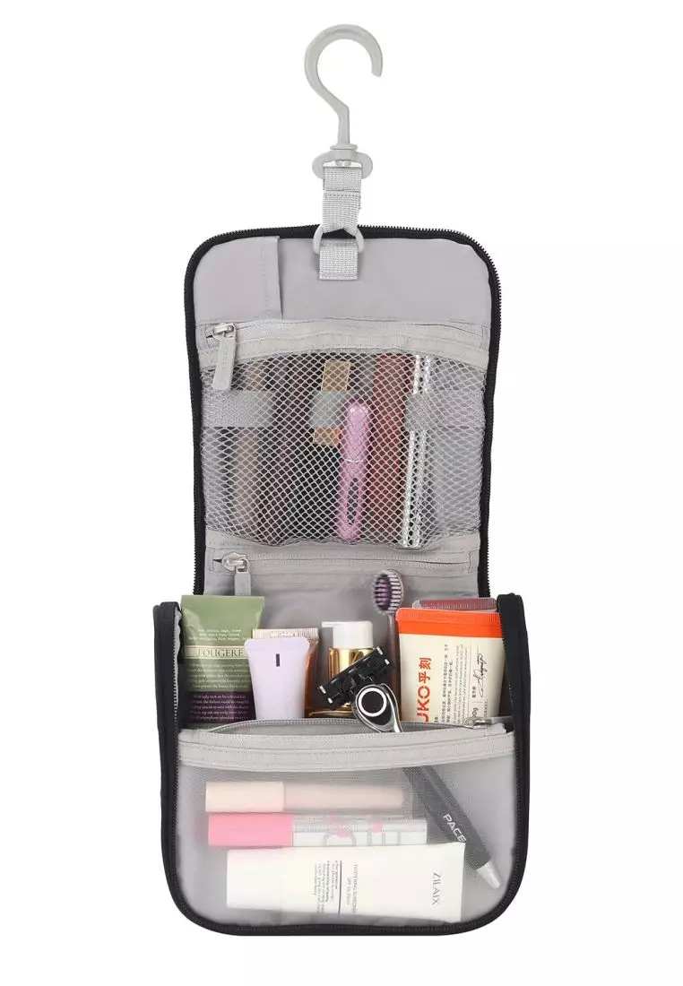 Crossing Waterproof Ripstop Nylon Hanging Toiletry Kit - Black
