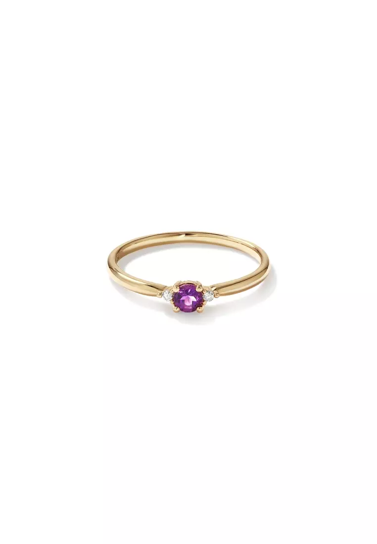 Gold and amethyst ring sale