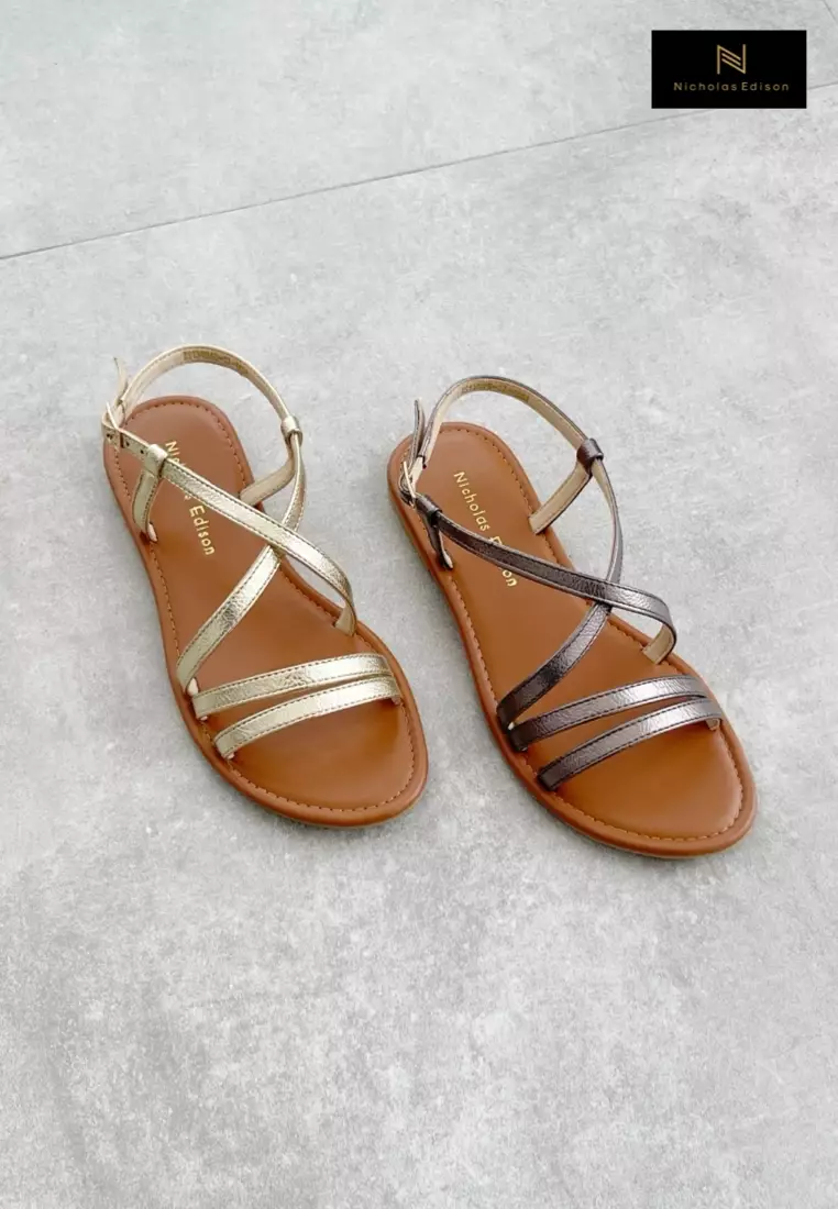 Nicholas Edison Sandal Hana Light Gold