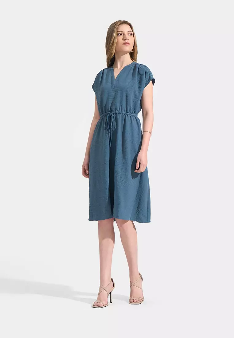 Easy Dress with Tie Front Detail