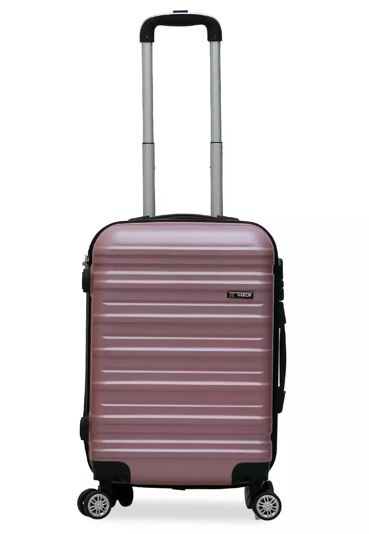 Carlton Tas Koper Fashion Unisex Size 20 Inch Suitcase Number Code Lock Material Fiber ABS ORIGINAL - Pink