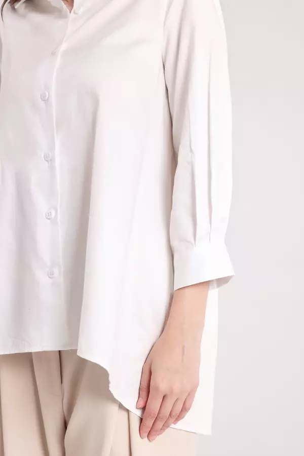 Minimal x Devina Putri - Xaviera - Kemeja A Line - White Colour White
