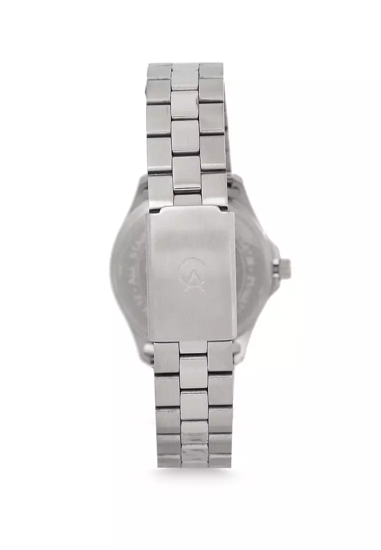 Alexandre Christie Jam Tangan Wanita - Silver Black - Stainless Steel - 1029 LDBSSBA