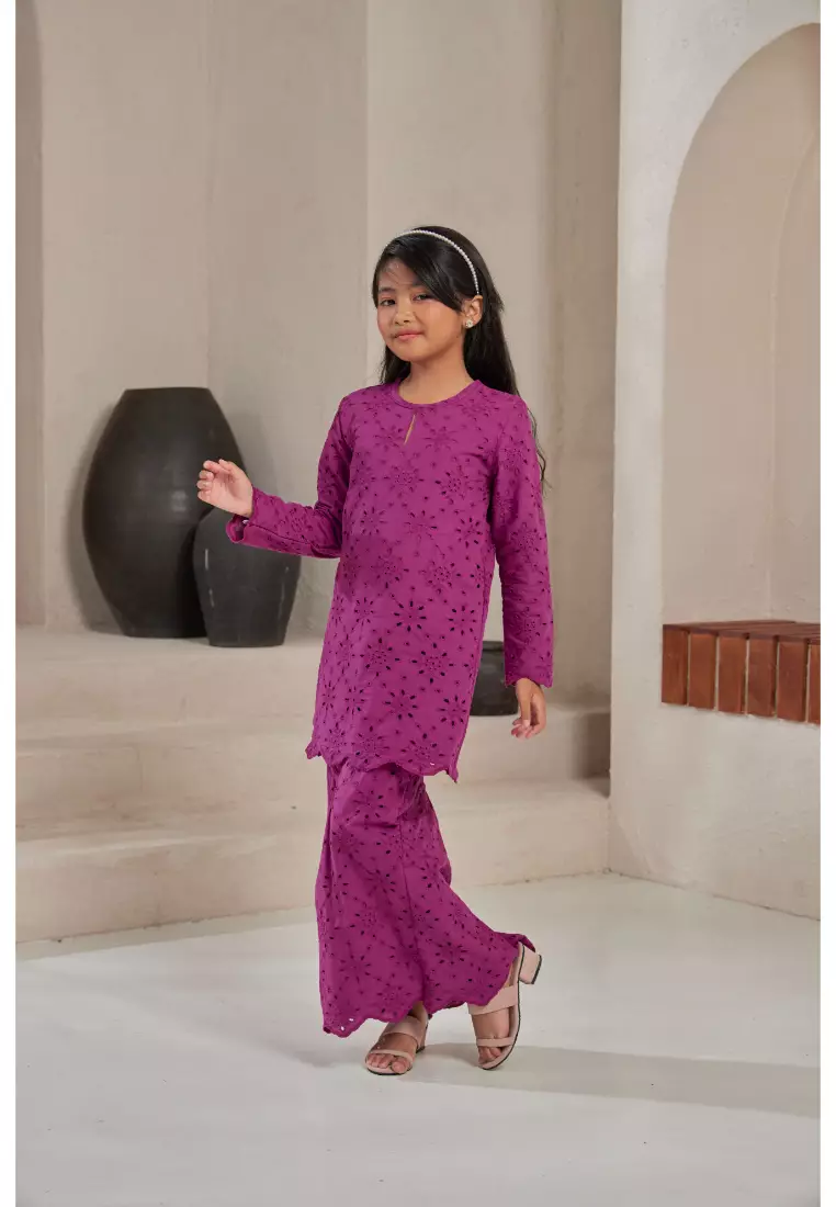Kurung Moden Sulaman Kasih Evelyn For Kids