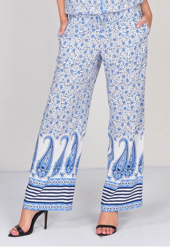 SJO's Crewsell White Print Women's Pants