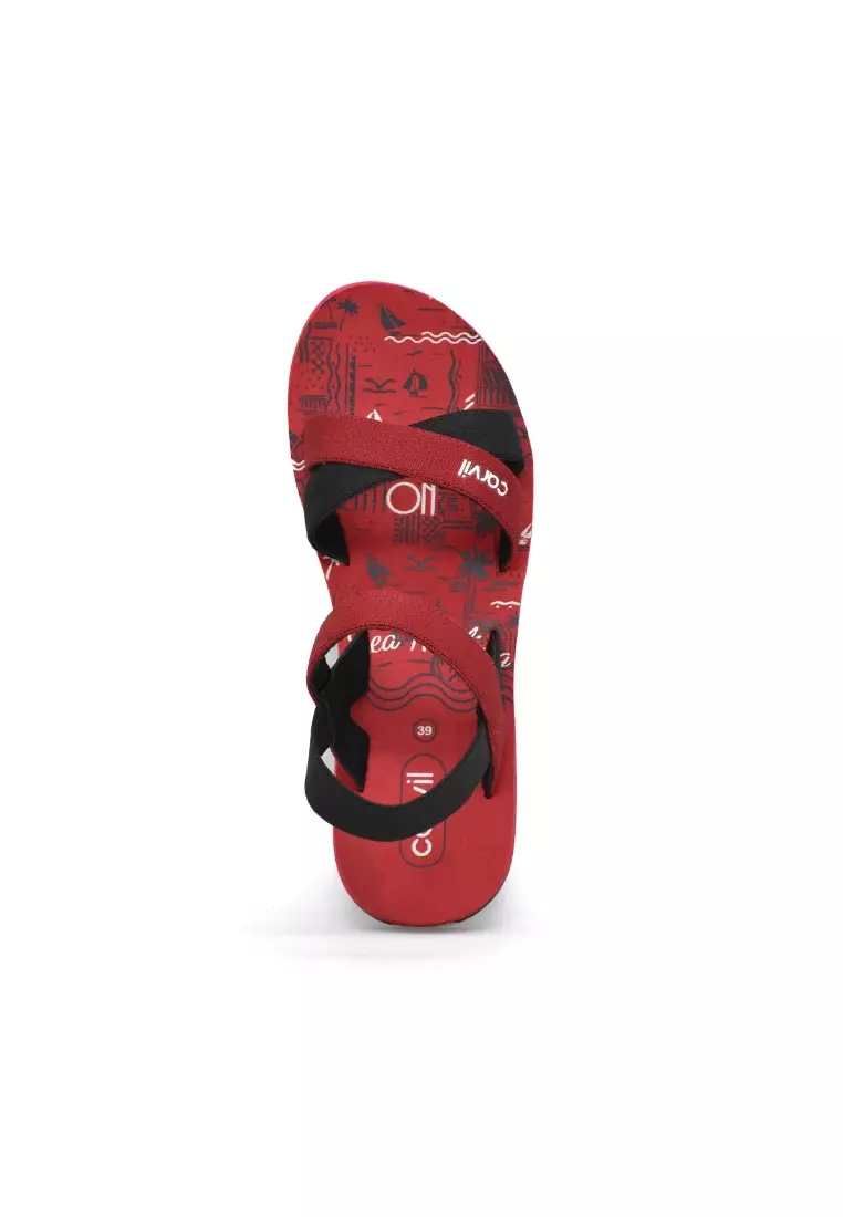 Carvil Sandal Wanita Noventa-TB Black/Red