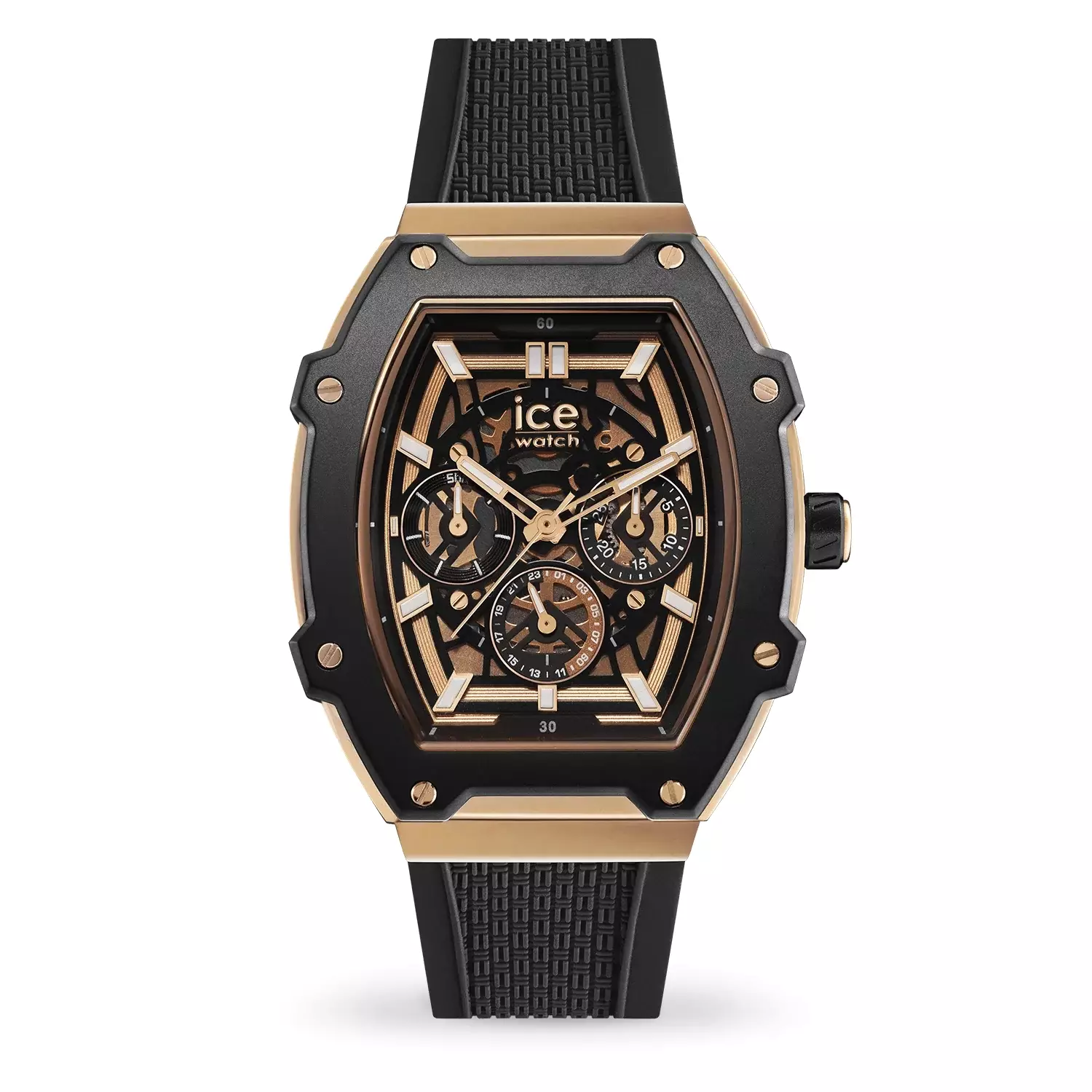 Jam Tangan Pria Ice Watch ICE Boliday - Black Rosegold Skeleton 40mm [024370]