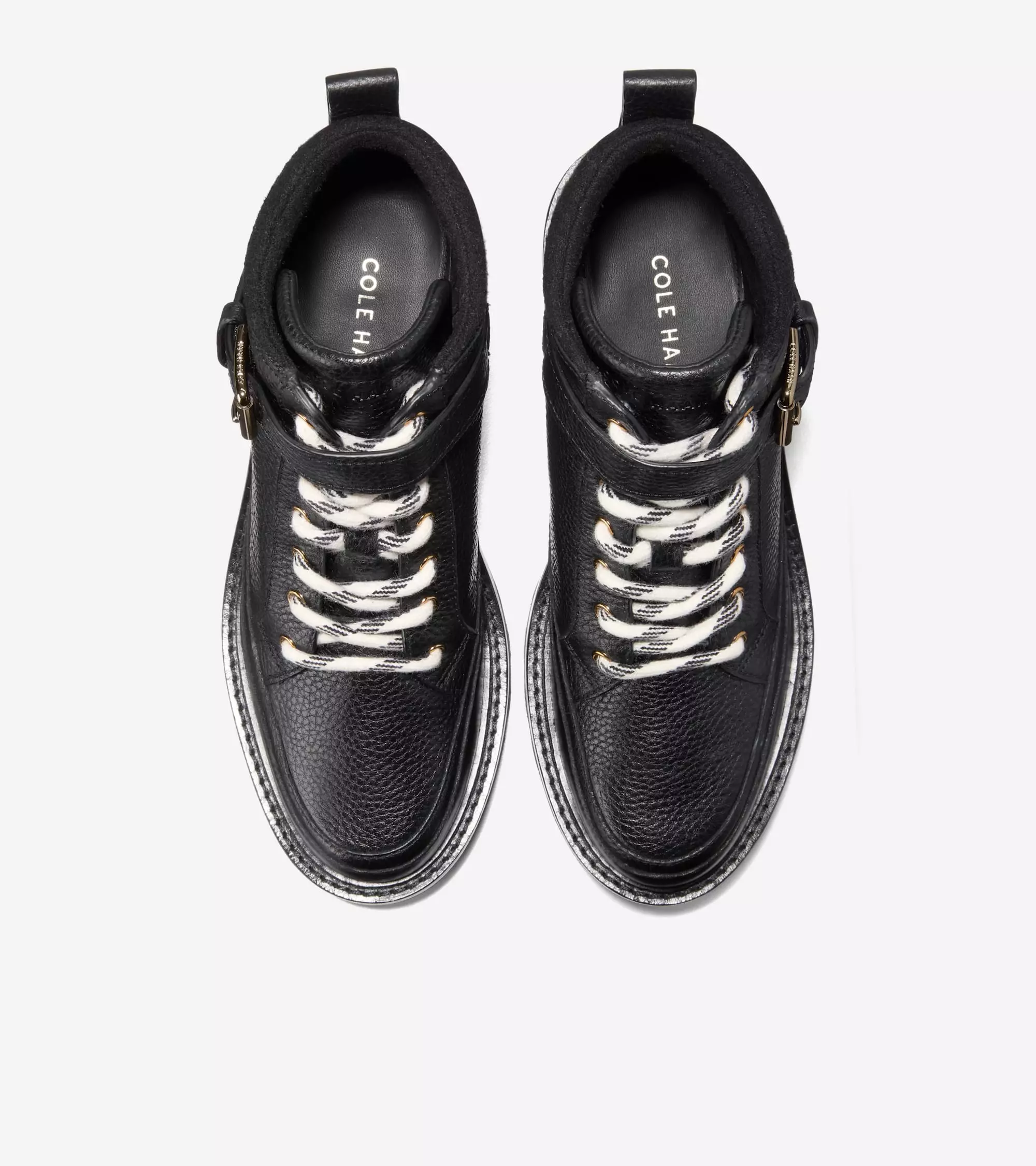 Cole Haan Women Shibley Waterproof Lace Up Booties - Sepatu Wanita (Black)