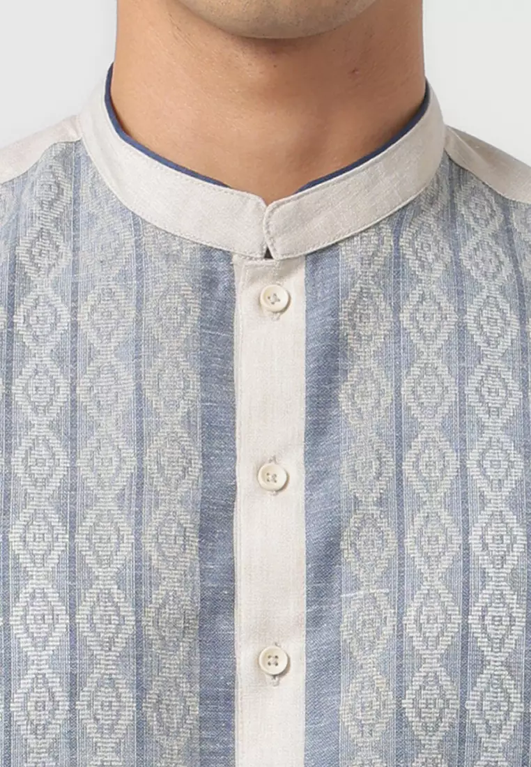 Kemeja Koko Pria Lengan Panjang KAFFAH BEIGE Baju Muslim Pria