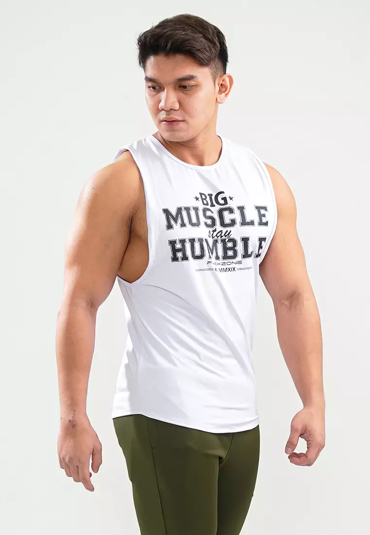 Deepcut Tanktop Sports Big Muscle series White