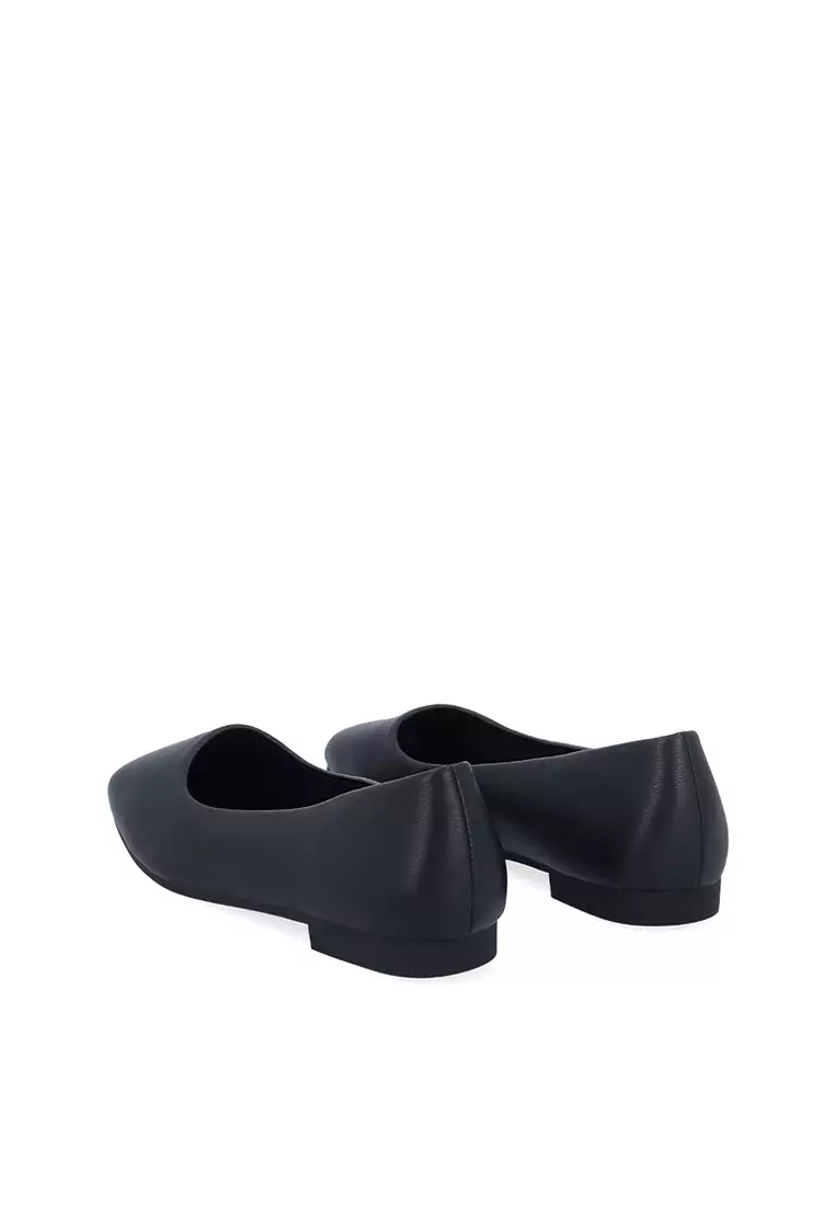 Black Posie Eyelet Ballerinas