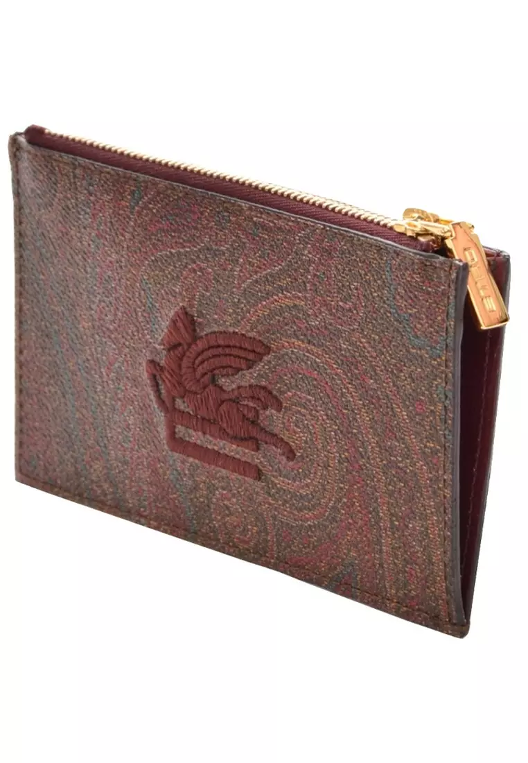 EtPAISLEY Card Holder for Women in Red