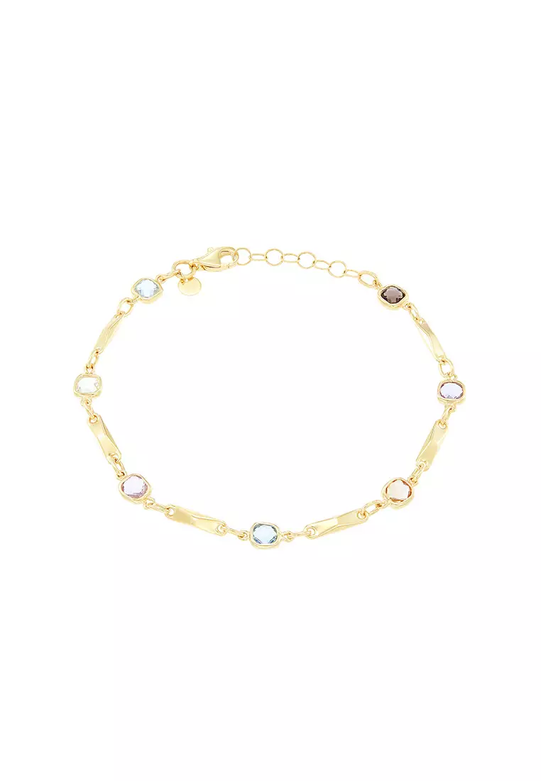 Buy HABIB HABIB Multi Coloured Gemstone Bracelet in 585 14K Yellow