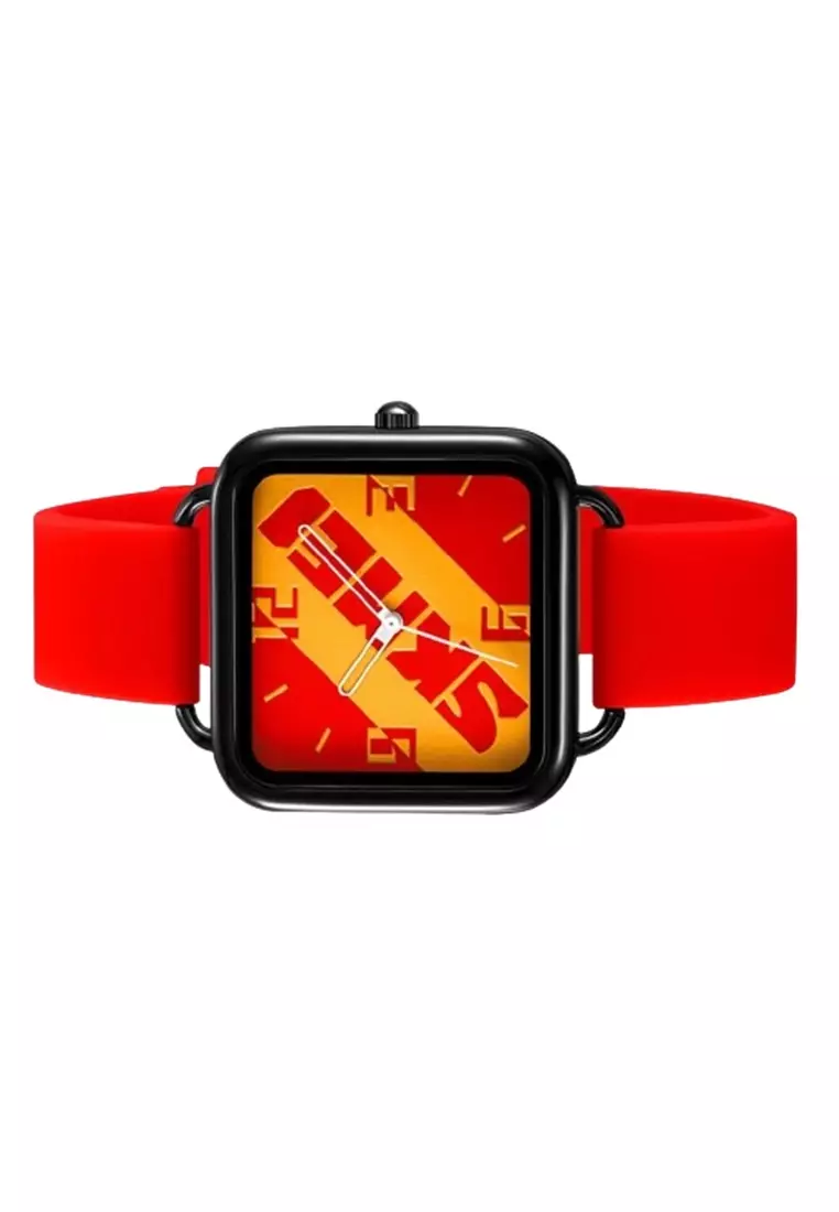 Jam Tangan Pria Analog Date SKME Silica Strap Tahan Air ORIGINAL - Red