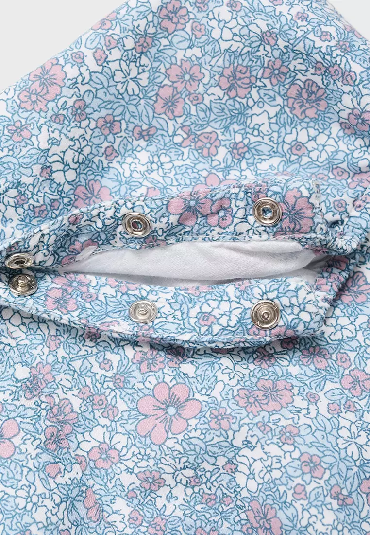 Floral Print Dungarees