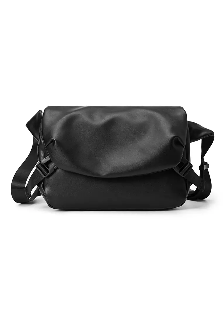 Large Capacity Light Weight Flap Buckle Sling Bag Crossbody Messenger Bag