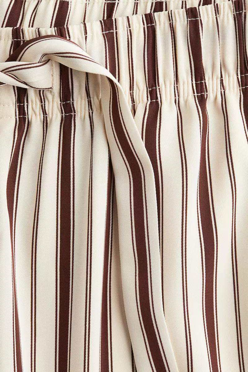 Drawstring twill trousers