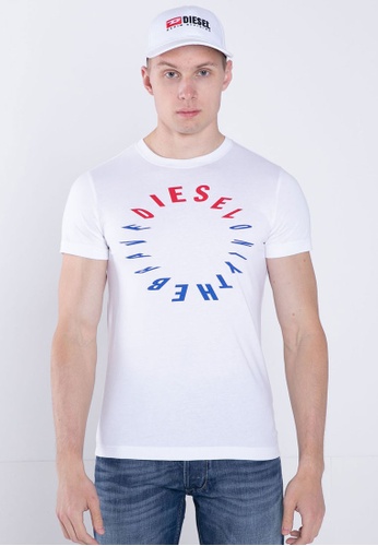 Diesel white T-shirts T-DIEGO-Y2 MAGLIETTA 883D0AAD1C58E2GS_1