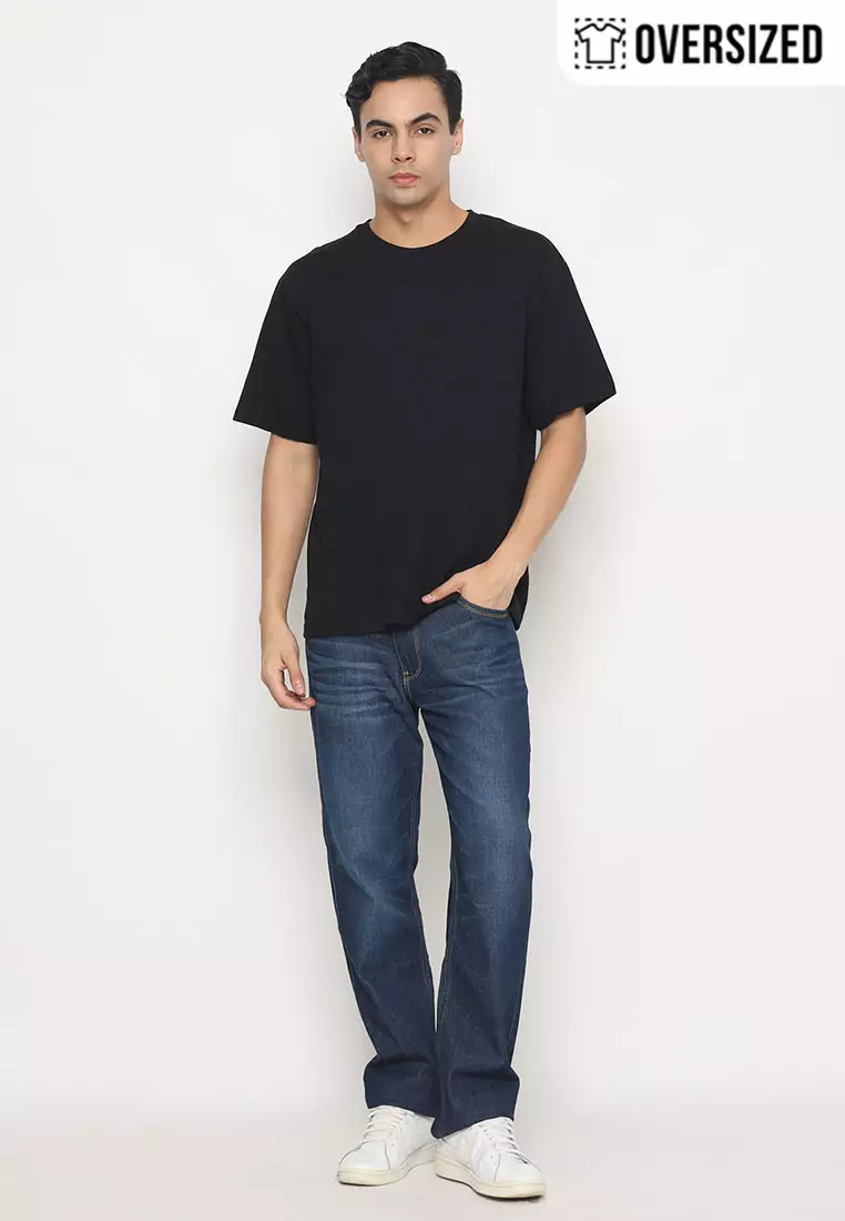 NX T-Shirt Cotton Combed Tebal Oversized Pria 2079370431