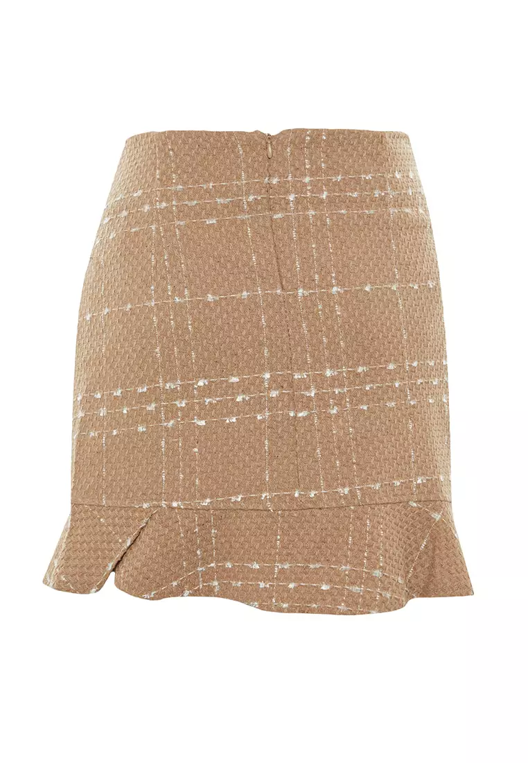 Woven Buttoned Skirt