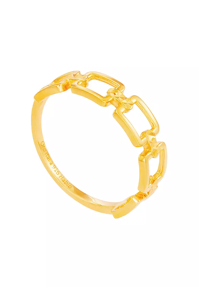 HABIB Oro Italian 916 Yellow Gold Ring GR44790321