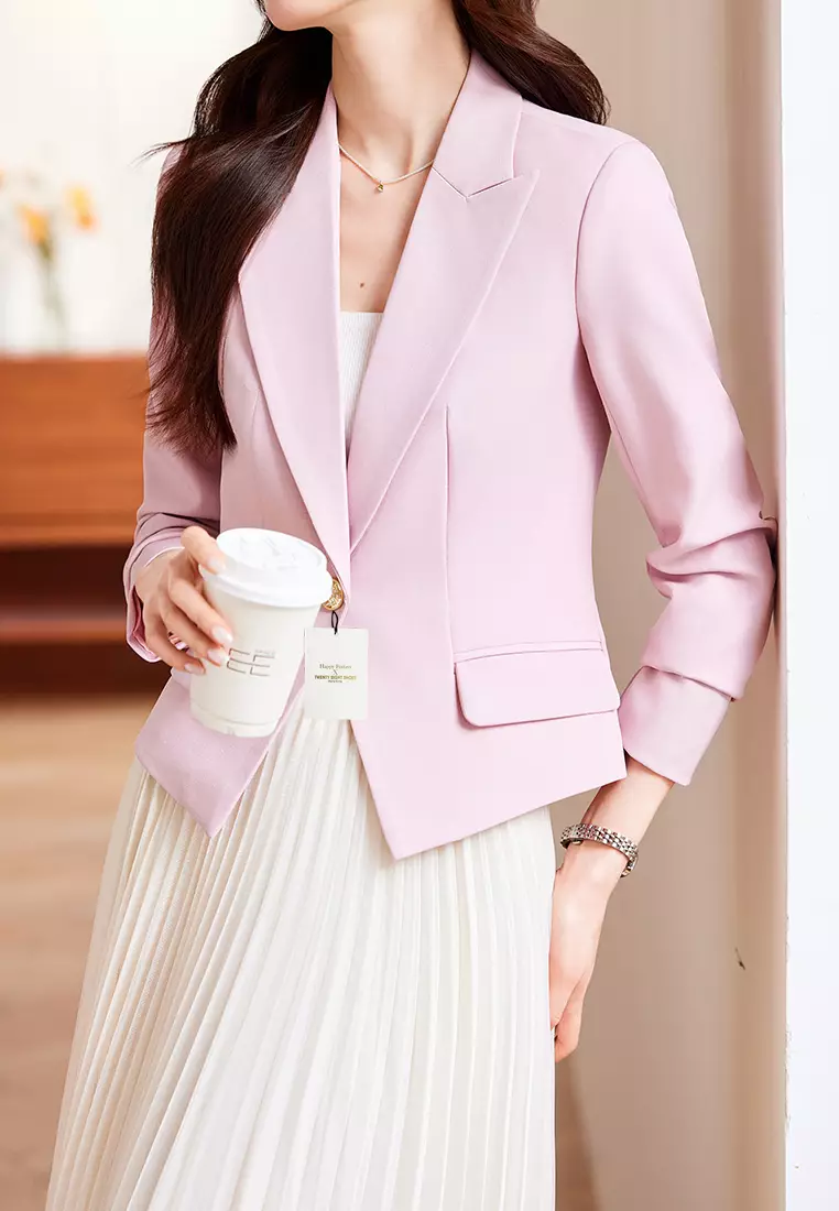Single Button Slim Suit Jacket YGH-EL8716