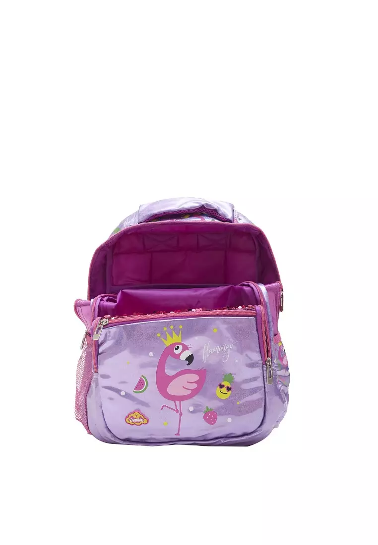 L.Blend Tas Ransel Sequins Flaminggo Ungu