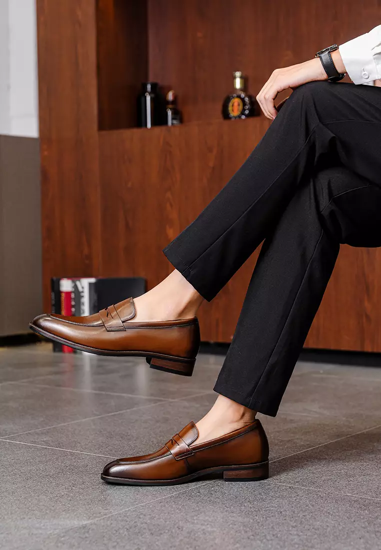 Grain Leather Penny loafers MK3193-1