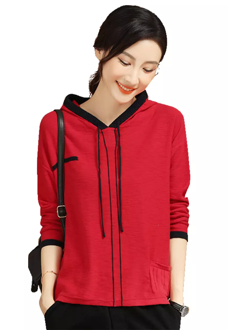 Girls on sale red hoodies
