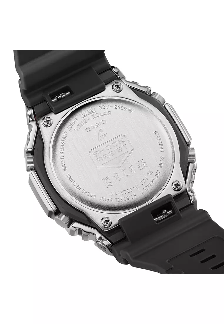 Casio G-SHOCK G-Steel GBM-2100-1A Jam Tangan Analog Digital Pria - Black Dial Black Resin Band