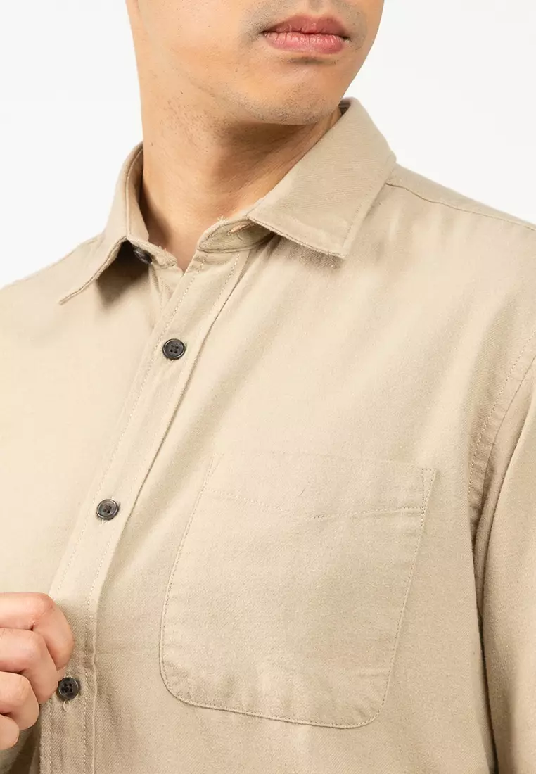 長袖法蘭絨恤衫