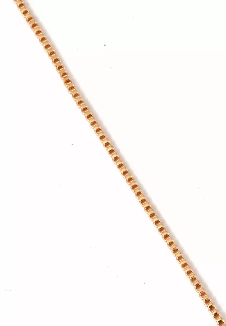 Kalung Aksesoris Wanita Bermotif Crystal Stone Design Casual Elegant Look - 236 Golden