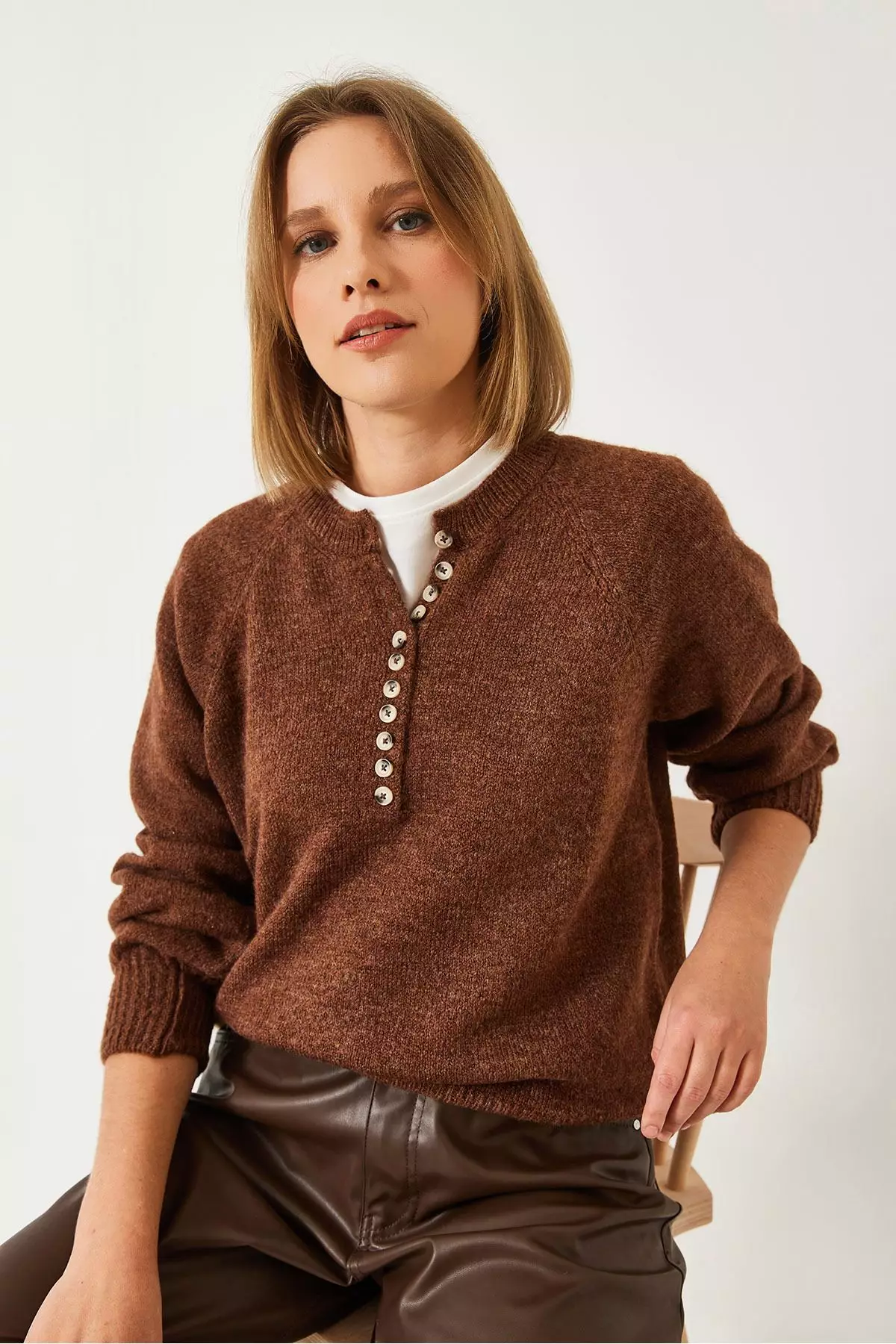 Women's Turtleneck Striped Knitwear Sweater 20223207