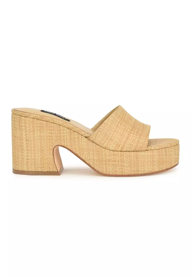 Buy Nine West Nine West Boone Slip on Round Toe Wedge Sandals