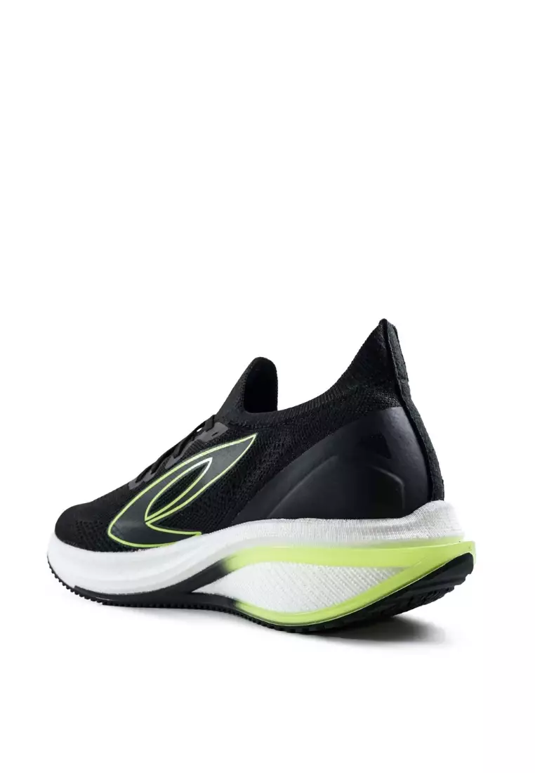 910 Nineten Kishi-Run Active Sepatu Lari - Hitam/Hijau-neon